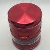 3 Inch Red 4 Pieces Metal Grinder with Window for Spices, Herb and weed