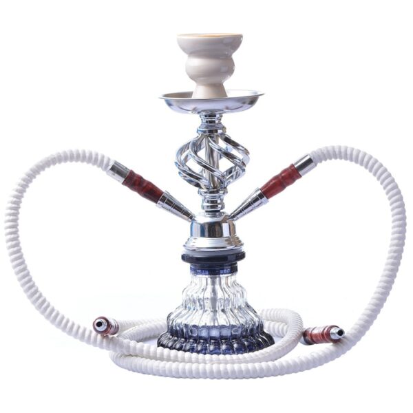 LSG0143 Double Pipe Hookah Glass Pot Set