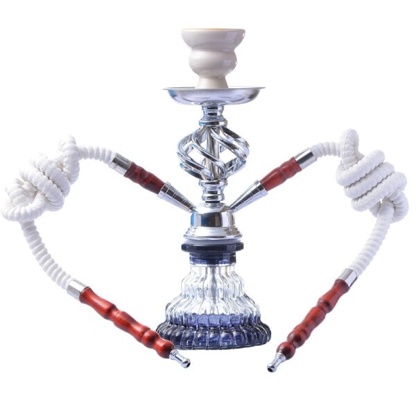 LSG0143_1 Double Pipe Hookah Glass Pot Set