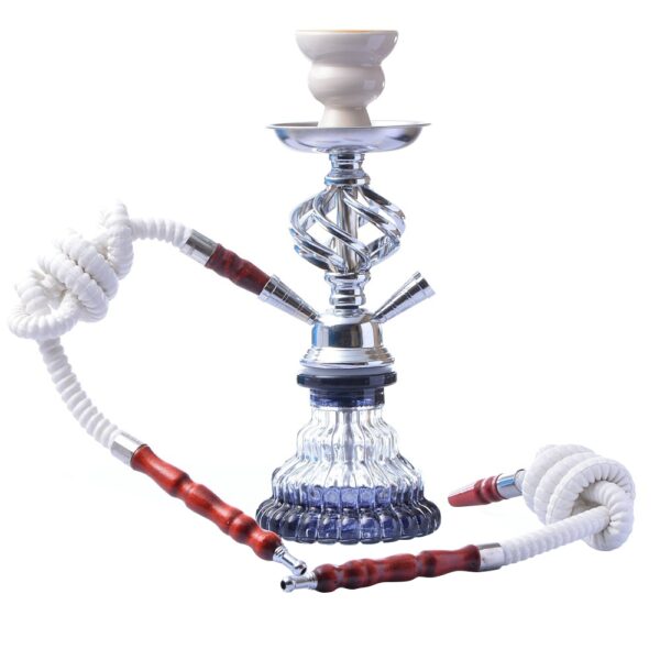 LSG0143_2 Double Pipe Hookah Glass Pot Set