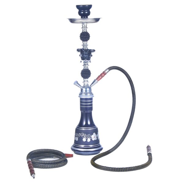 LSG0144B_1 Black Glass Hookah