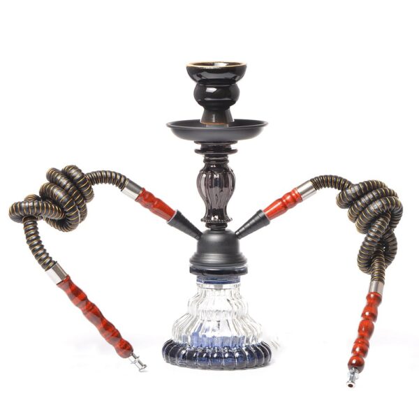 LSG0149B Glass Double Pipe Hookah Set