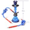 blue Glass Double Pipe Hookah Set