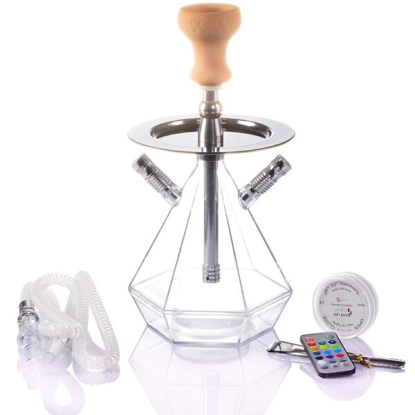 LSG0159_1 LED diamond shape Hookah Set