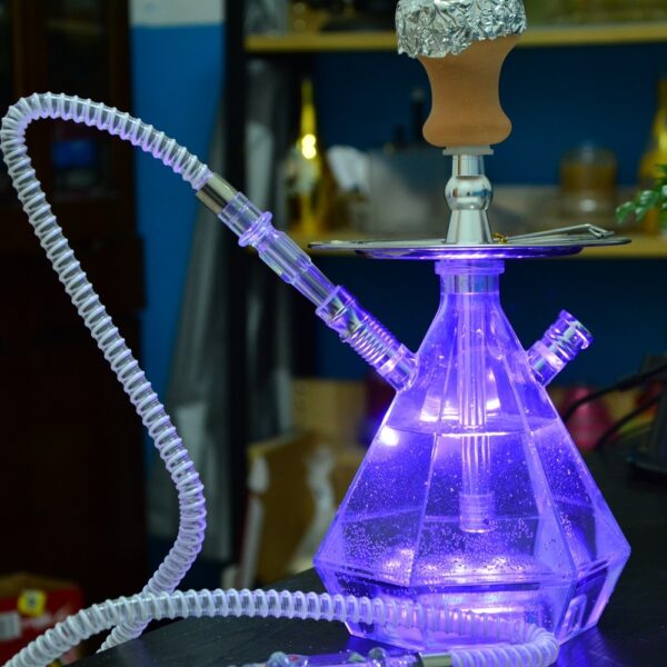 LSG0159_3 LED diamond shape Hookah Set