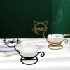 Iron Cat Ceramic Ashtray Black