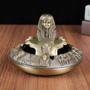 Bronze Egyptian Pharaoh Ashtray