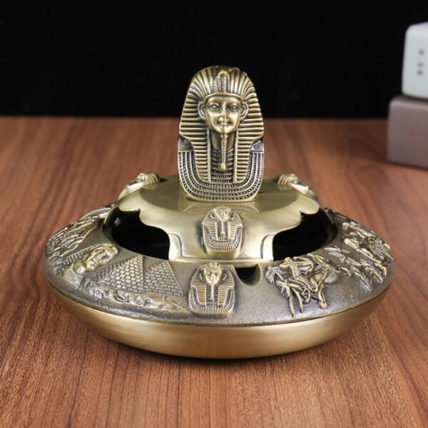 Bronze Egyptian Pharaoh Ashtray