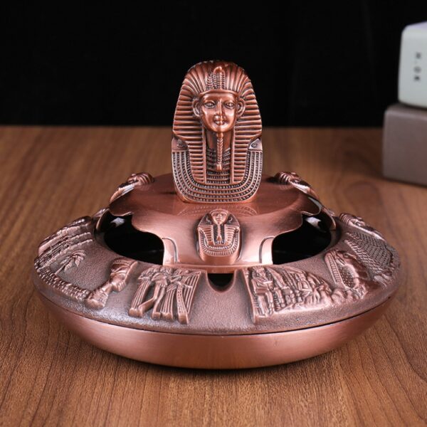 TBD0601640201C Egyptian Pharaoh Shape Ashtray (Red Copper)