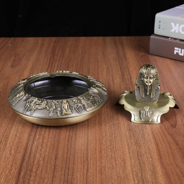 Bronze Egyptian Pharaoh Ashtray