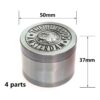 Bulldog  4 -layer Ancient Silver Zinc Alloy  Grinder