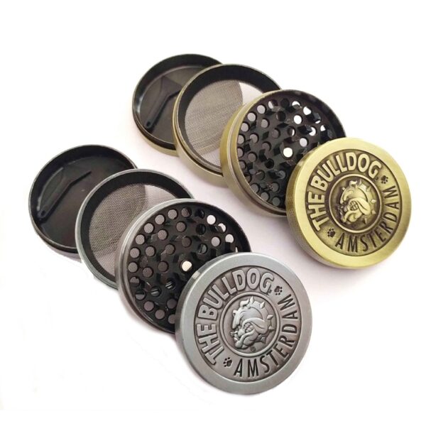 Bulldog  4 -layer Ancient Silver Zinc Alloy  Grinder